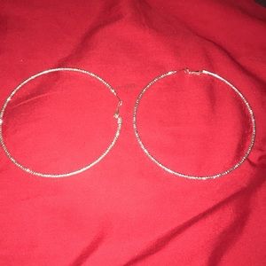 Hooped silver earring s
